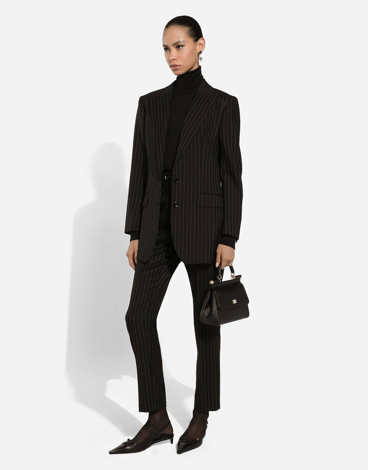 Dolce & Gabbana Single-breasted pinstripe wool jacket Multicolor F290XTFR21X