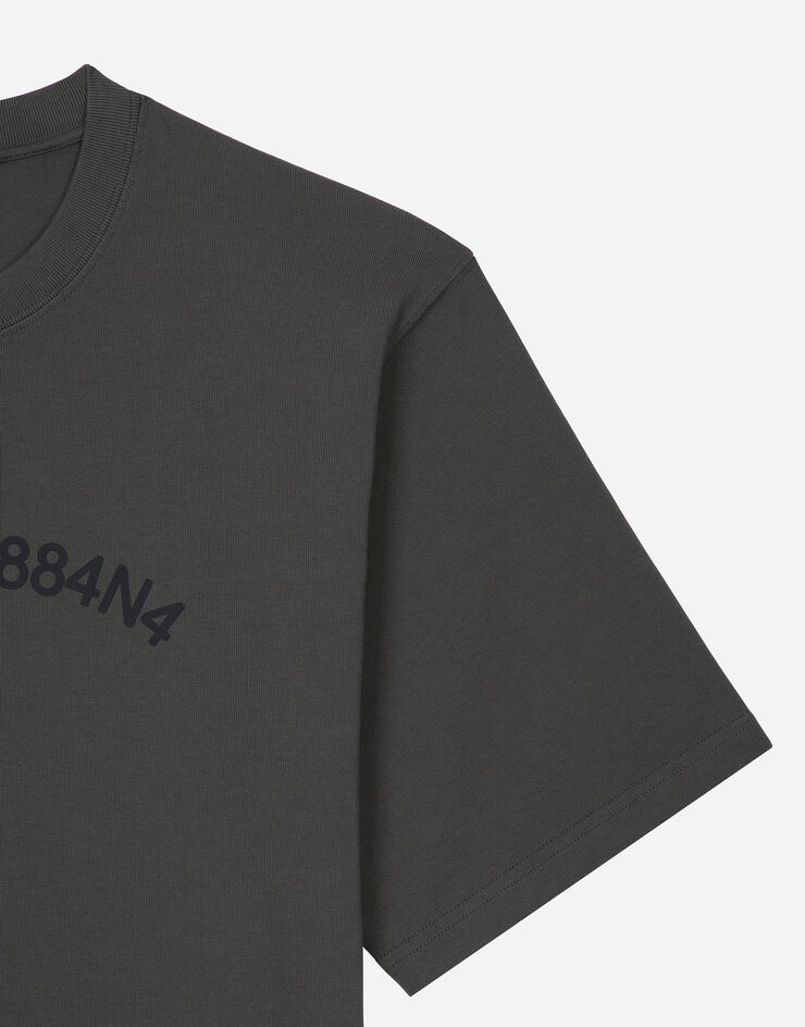 Dolce & Gabbana Camiseta de algodón con logotipo Dolce&Gabbana Gris G8PN9TG7M3K