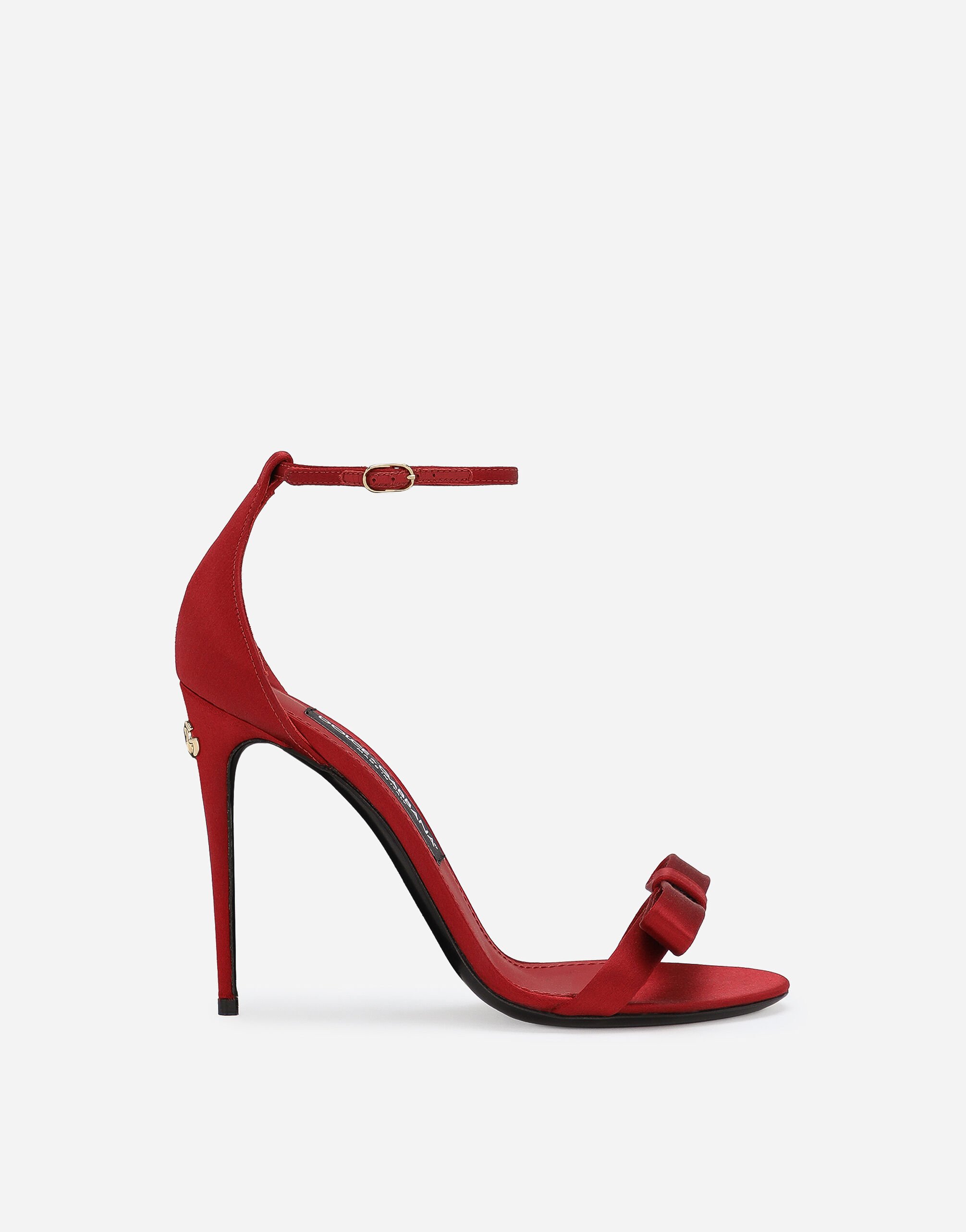 Satin sandals in Red for | Dolce&Gabbana® US