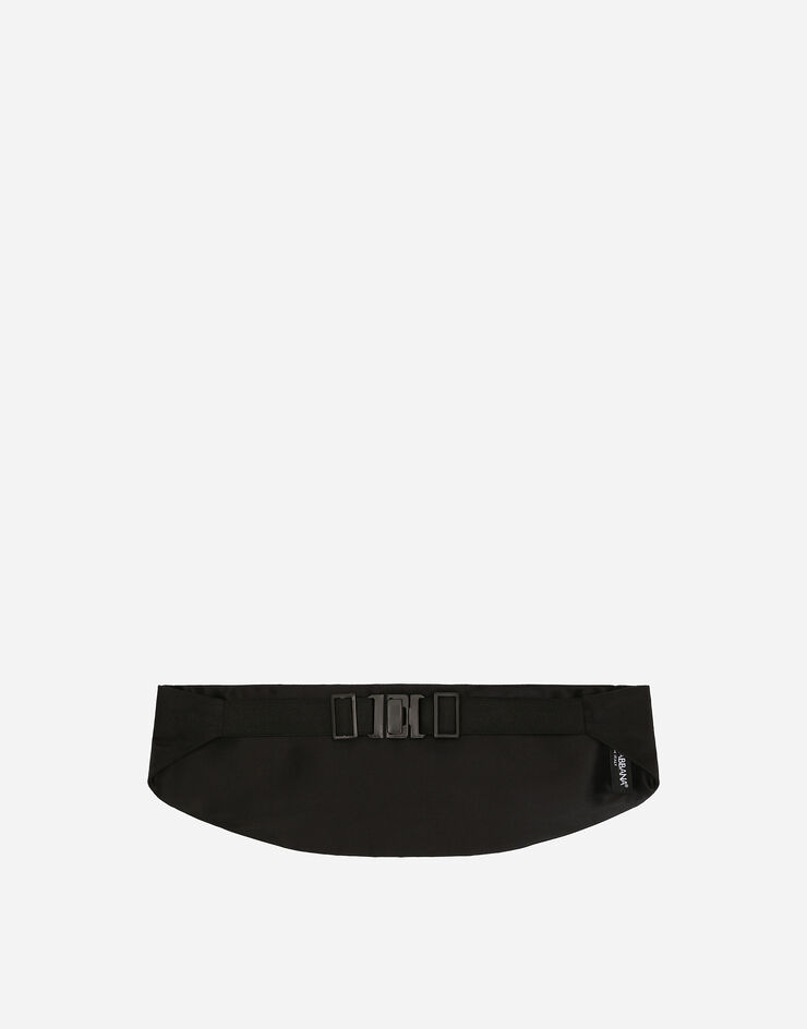 Dolce & Gabbana Ceinture de smoking en satin de soie Noir FB394AG0U05