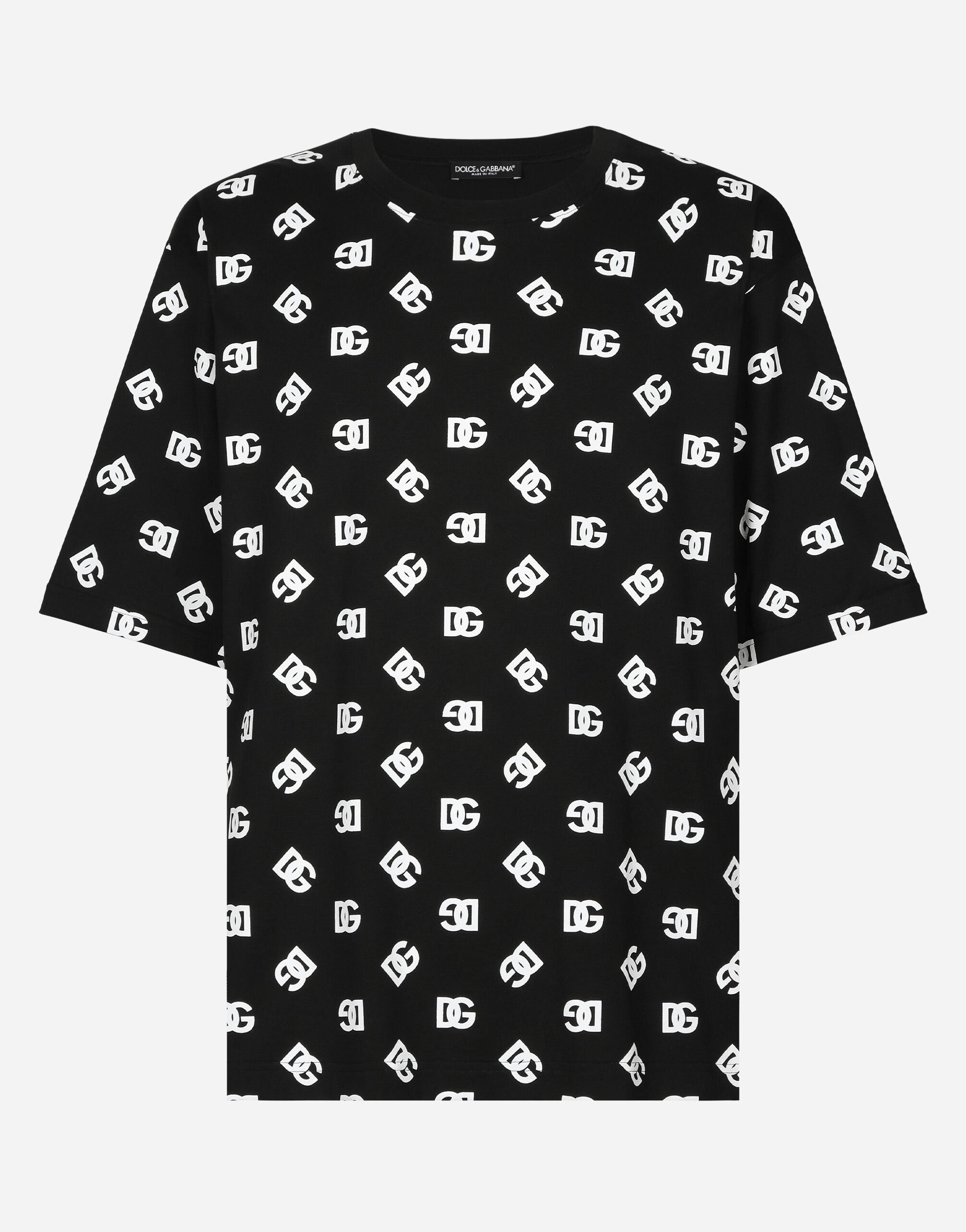 ${brand} Short-sleeved cotton T-shirt with DG Monogram ${colorDescription} ${masterID}
