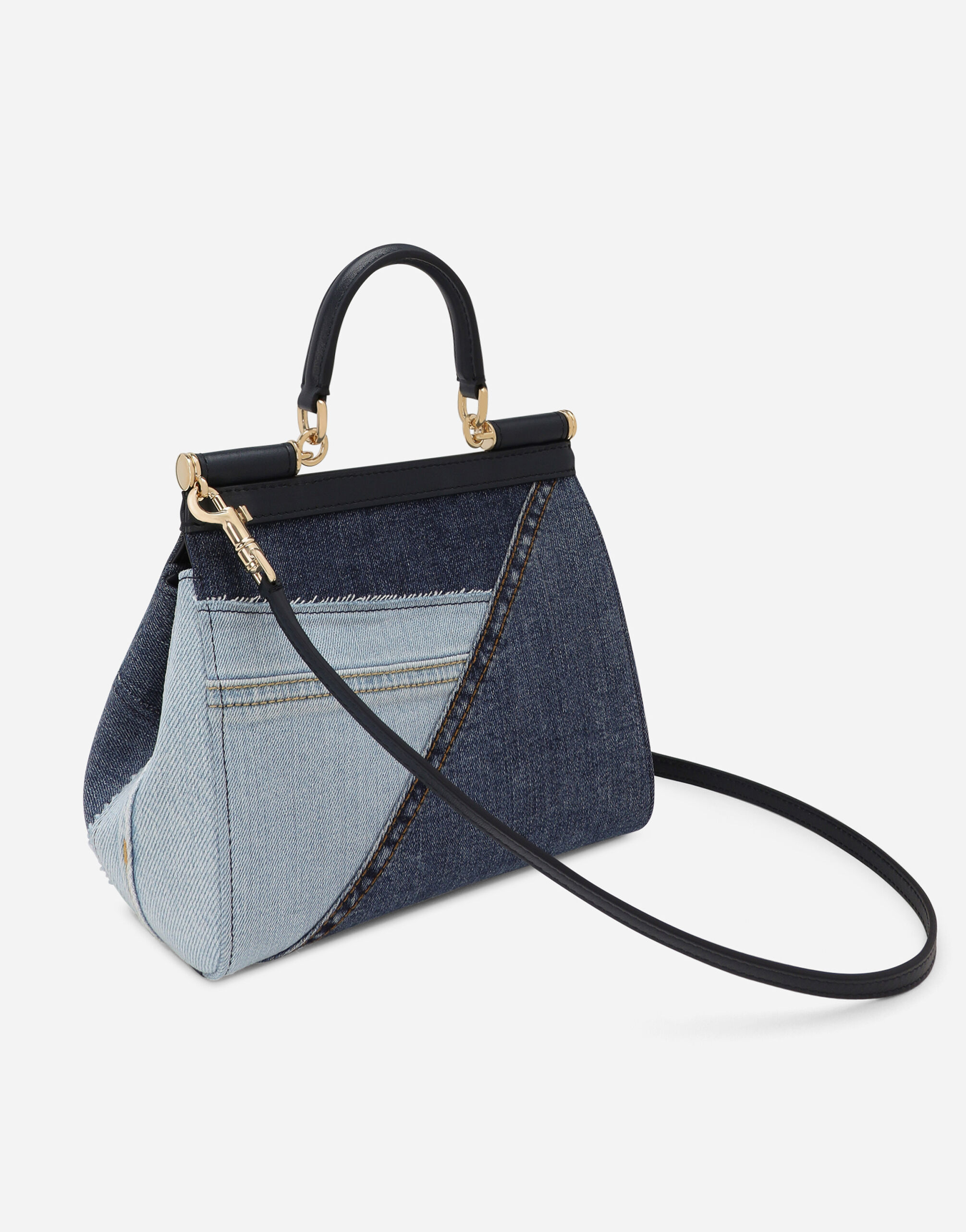 Shop Dolce & Gabbana 2022-23FW Dg girls bag in patchwork denim and plain  calfskin (BB6498AO6218M800) by JULISA50 | BUYMA