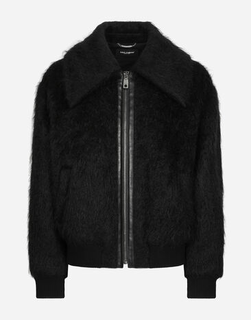 ${brand} Hairy-hand woolen fabric bomber jacket ${colorDescription} ${masterID}