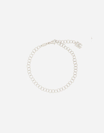 Dolce & Gabbana Link bracelet in 18k white gold and twisted wire Weiss WBQA1GWTSQS