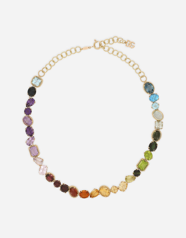Dolce & Gabbana Necklace with multi-colored gems ORO WNLB3GWMIX1