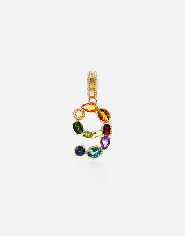 Dolce & Gabbana 18K 黄金彩虹坠饰，彩色宝石构成数字 9 造型。 黄金 WAPR1GWMIX6