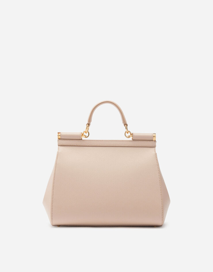 Medium Sicily handbag in dauphine leather in PINK for for Women | Dolce ...