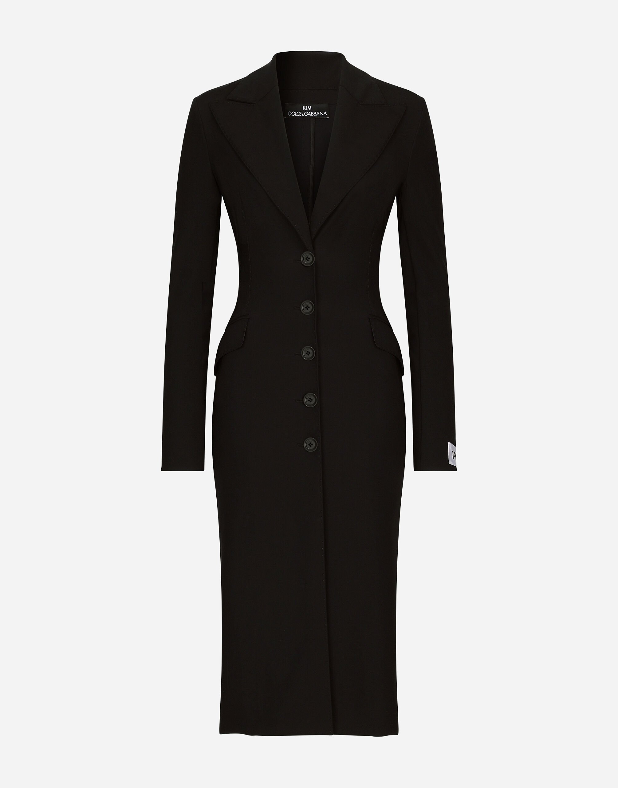 ${brand} KIM DOLCE&GABBANA Jersey coat dress with the Re-Edition label ${colorDescription} ${masterID}