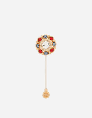 ${brand} Floral rhinestone-detailed lapel pin ${colorDescription} ${masterID}