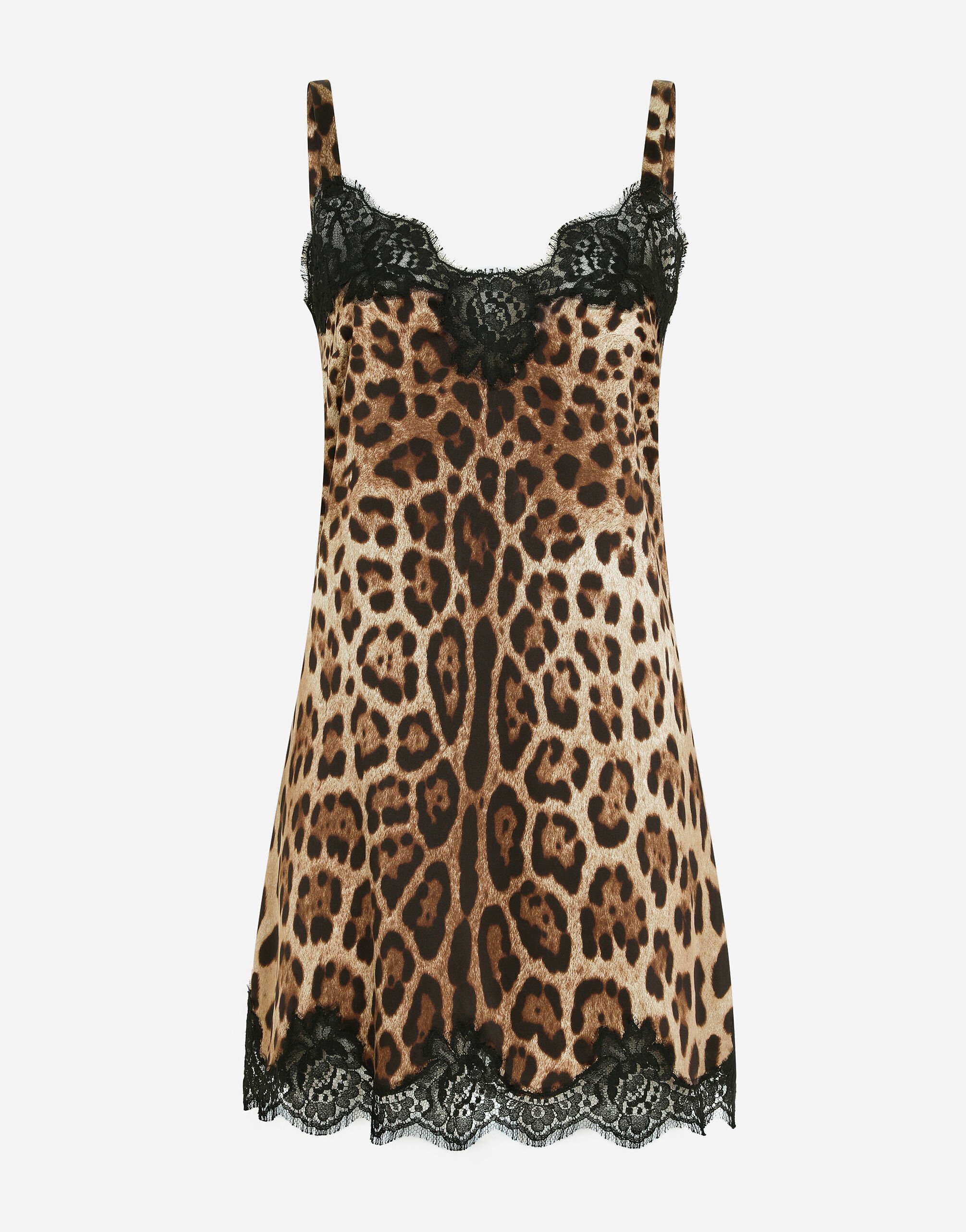 ${brand} Leopard-print satin lingerie slip with lace detailing ${colorDescription} ${masterID}