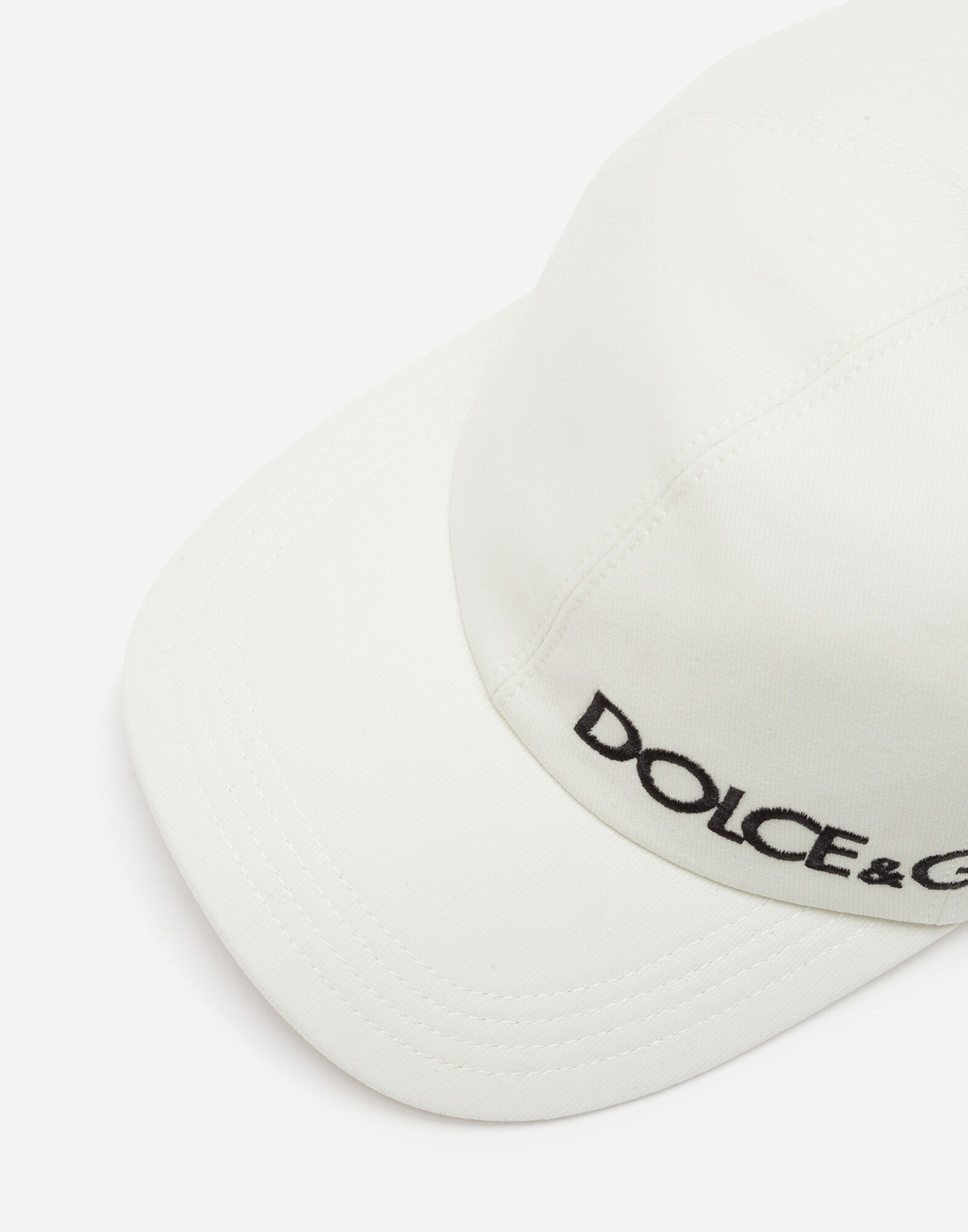 Baseball cap with Dolce&Gabbana embroidery in White for 