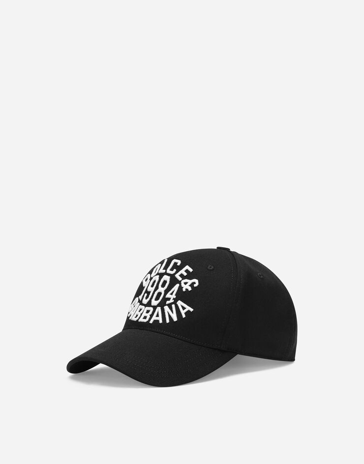 Dolce & Gabbana Baseball cap with Dolce&Gabbana logo embroidery Black GH873ZGI334