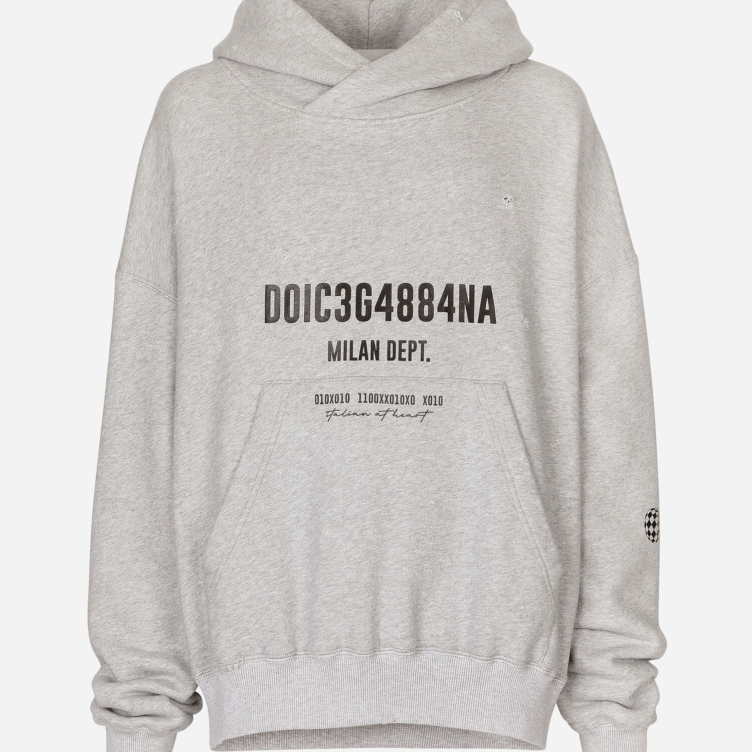 Jersey hoodie with logo print for Dolce&Gabbana® | in Grey US