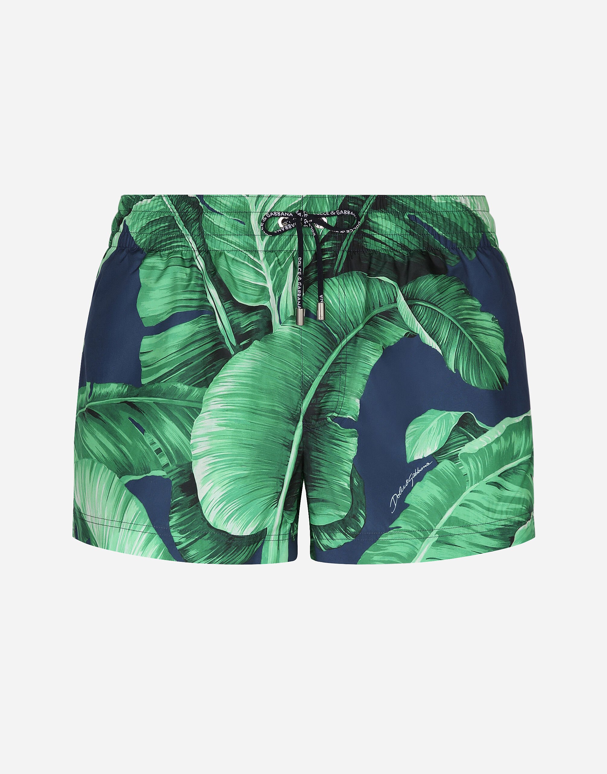 Dolce & Gabbana Swim shorts with banana tree print Print L5J833FSG5V