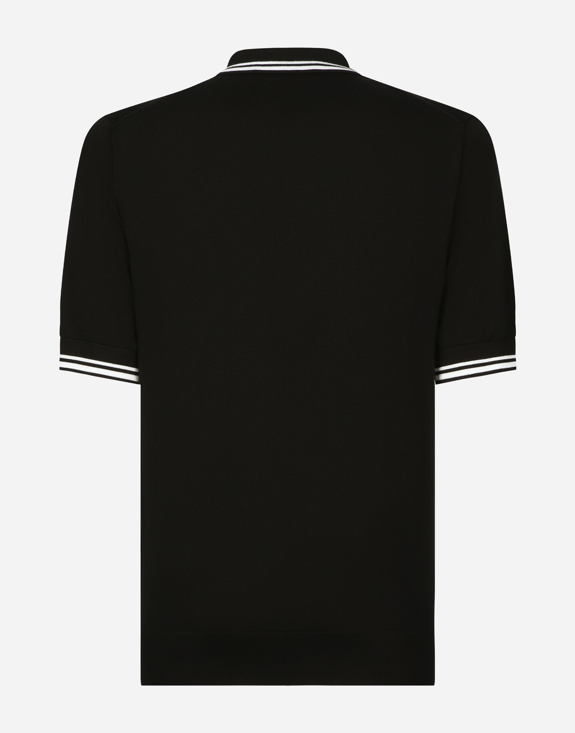 ブラックのメンズ Short-sleeved polo-shirt with DG logo embroidery 