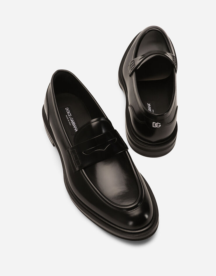 Dolce & Gabbana Mocassino in pelle di vitello spazzolata Nero A30267A1203