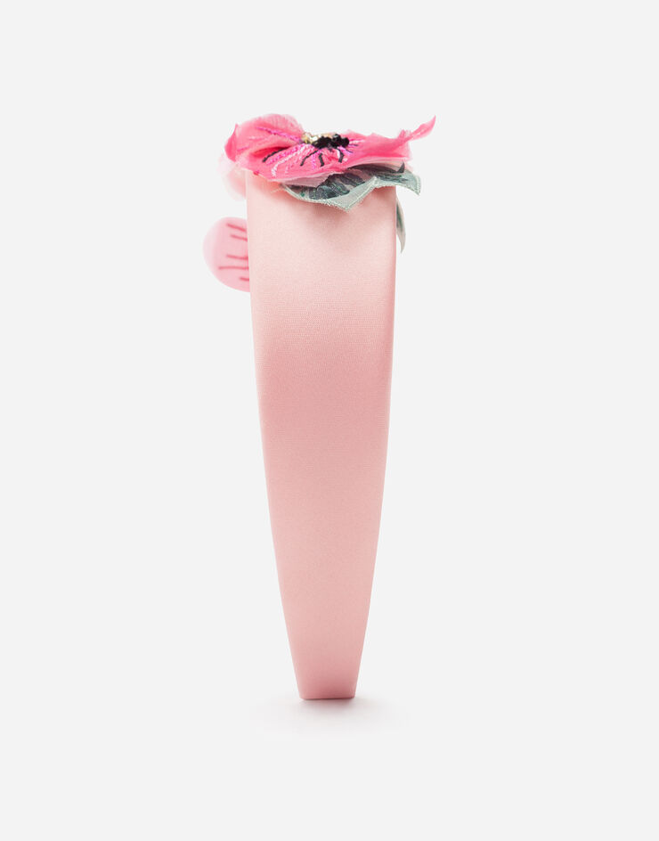 Dolce & Gabbana Headband with floral chiffon application 핑크 LB3L50G7WFV