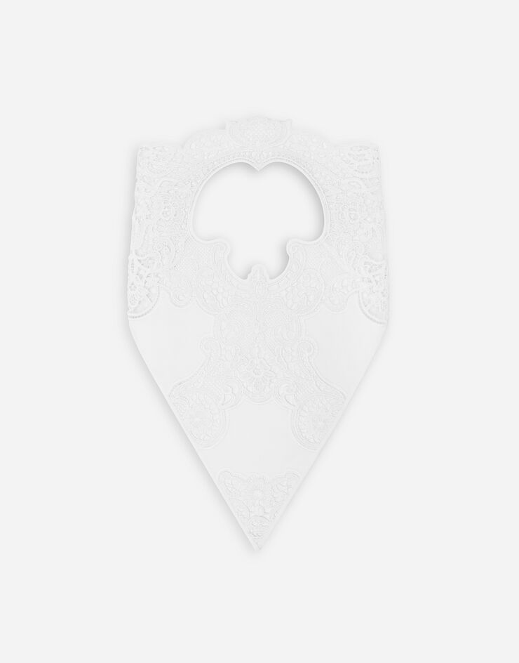 Dolce & Gabbana Schleier aus Baumwolle Cut-out-Stickerei Weiss FS311AFG5BJ