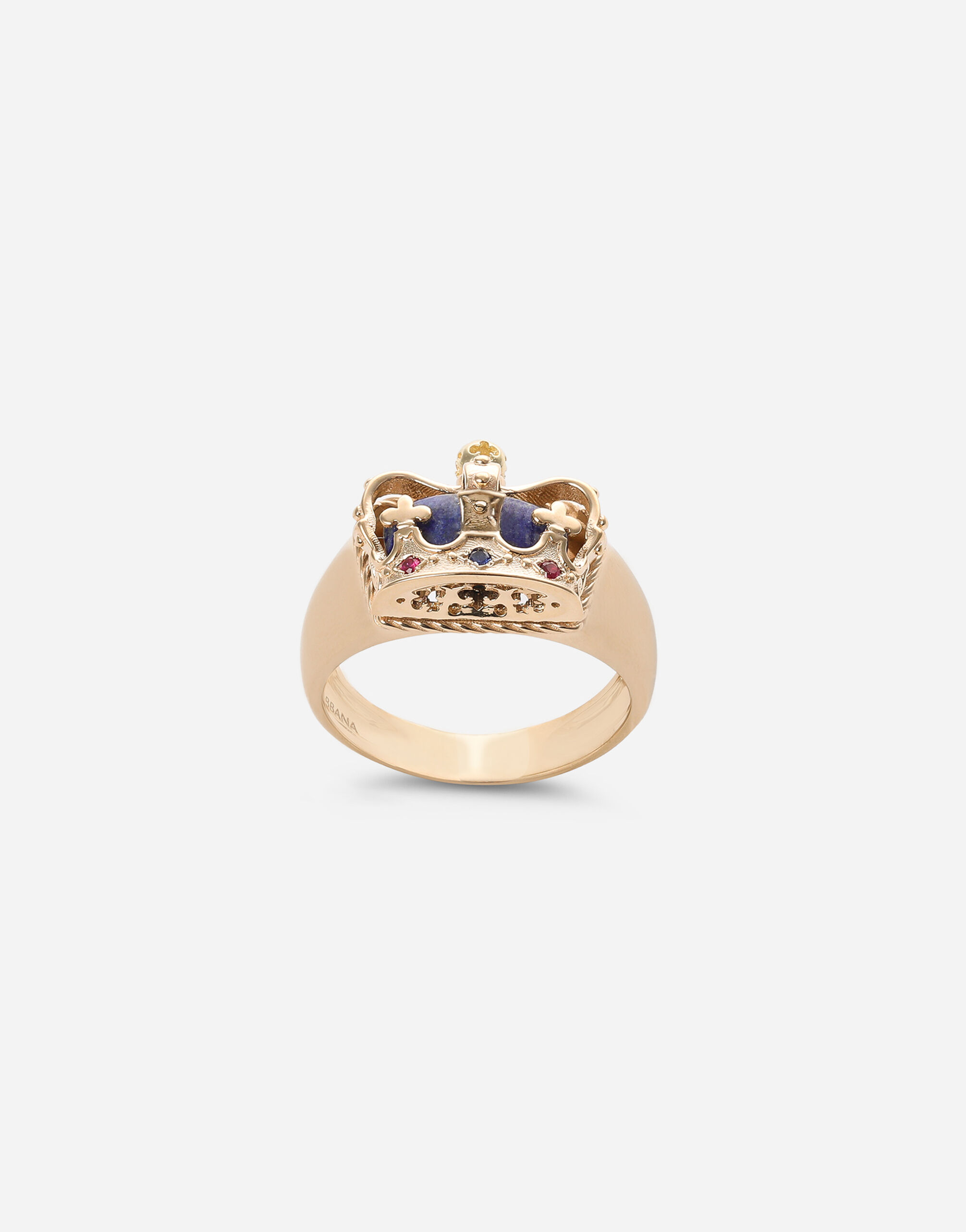 ${brand} Crown yellow gold ring with lapislazzuli on the inside ${colorDescription} ${masterID}