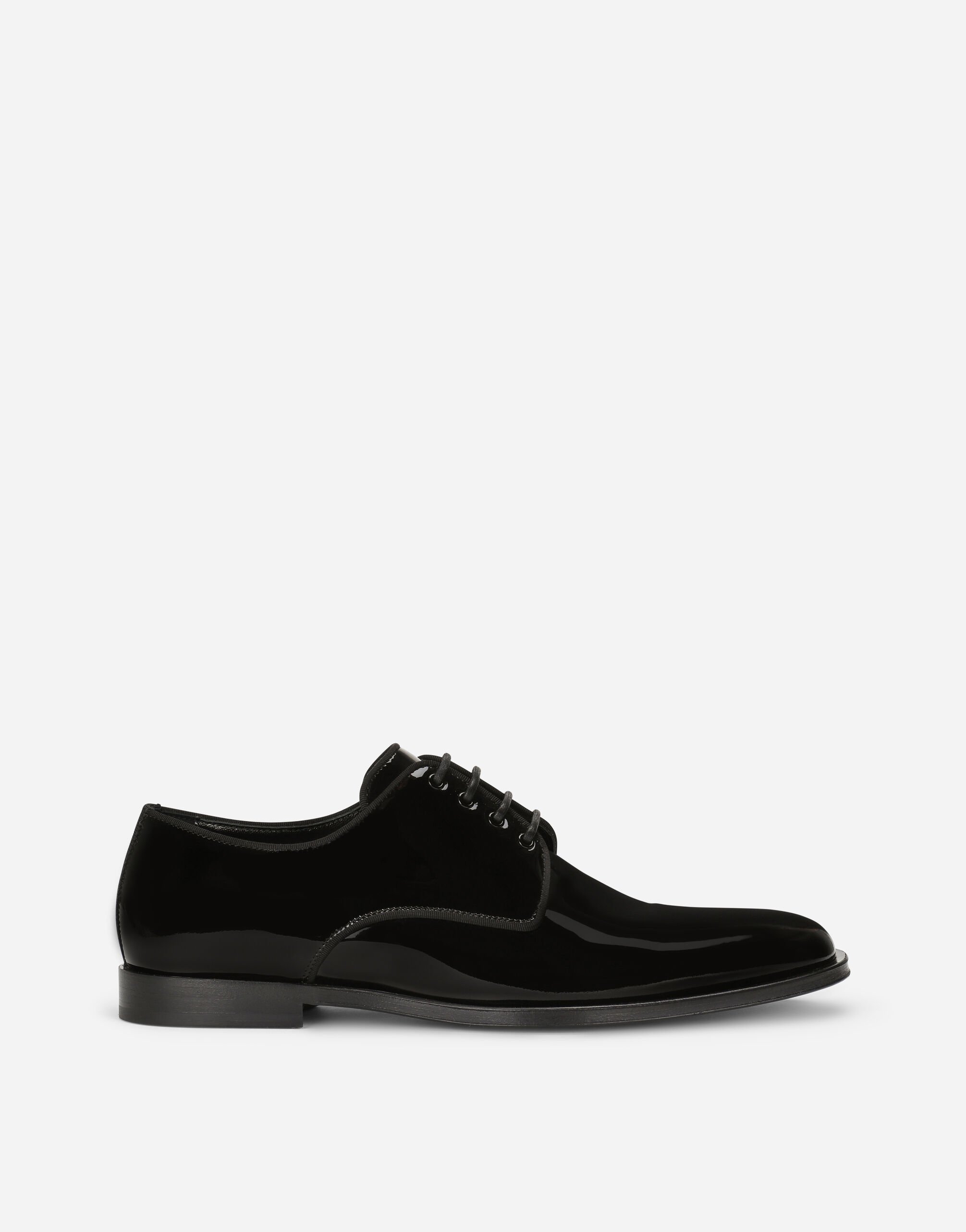 Dolce & Gabbana Glossy patent leather derby shoes Black A10840A1203