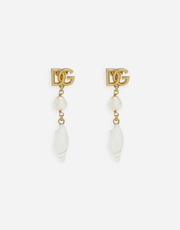 ${brand} Earrings with DG logo and shell ${colorDescription} ${masterID}