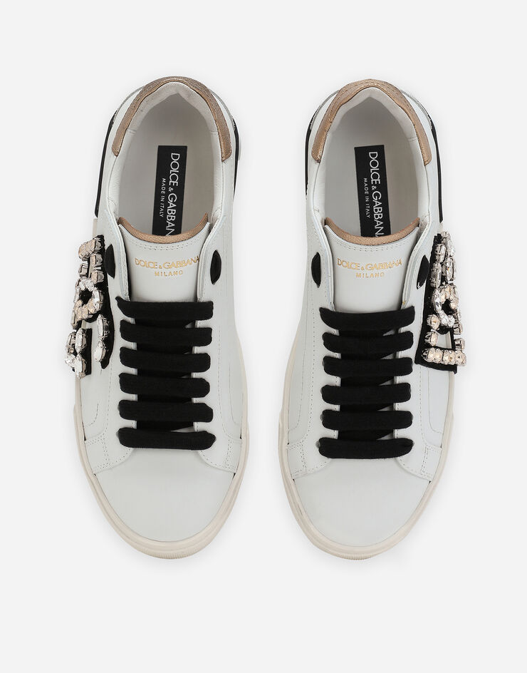 Dolce & Gabbana Portofino vintage calfskin sneakers White CK2203AO902