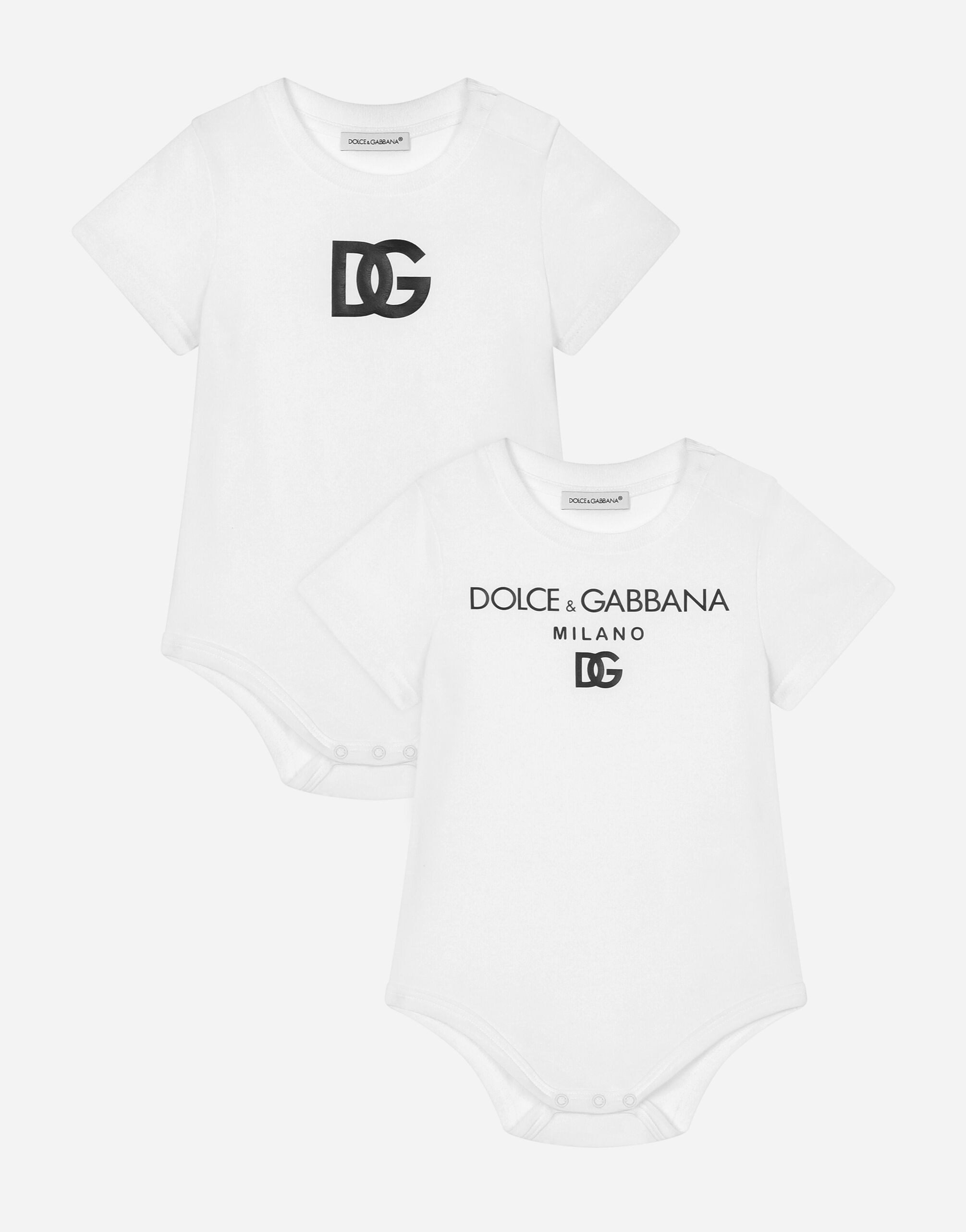 Dolce & Gabbana Set de regalo de 2 bodis en punto con estampado del logotipo Imprima L1JO7AG7NVD