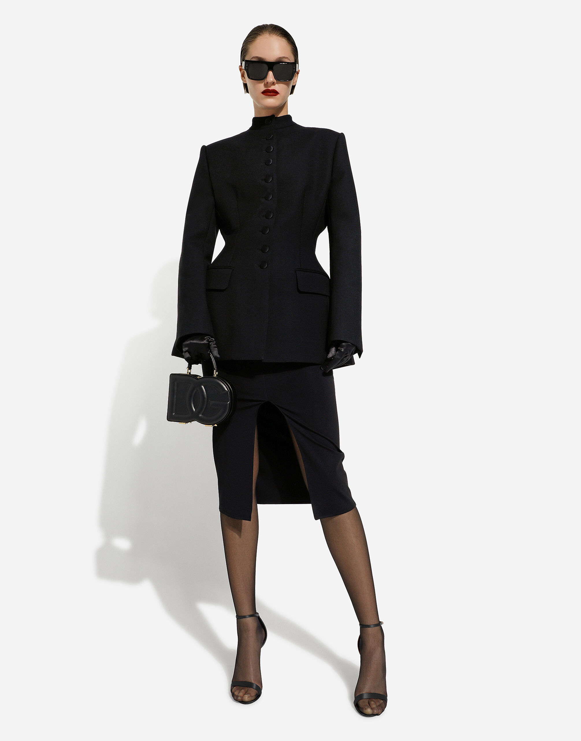 Dolce&Gabbana Jersey full Milano calf-length skirt female Black