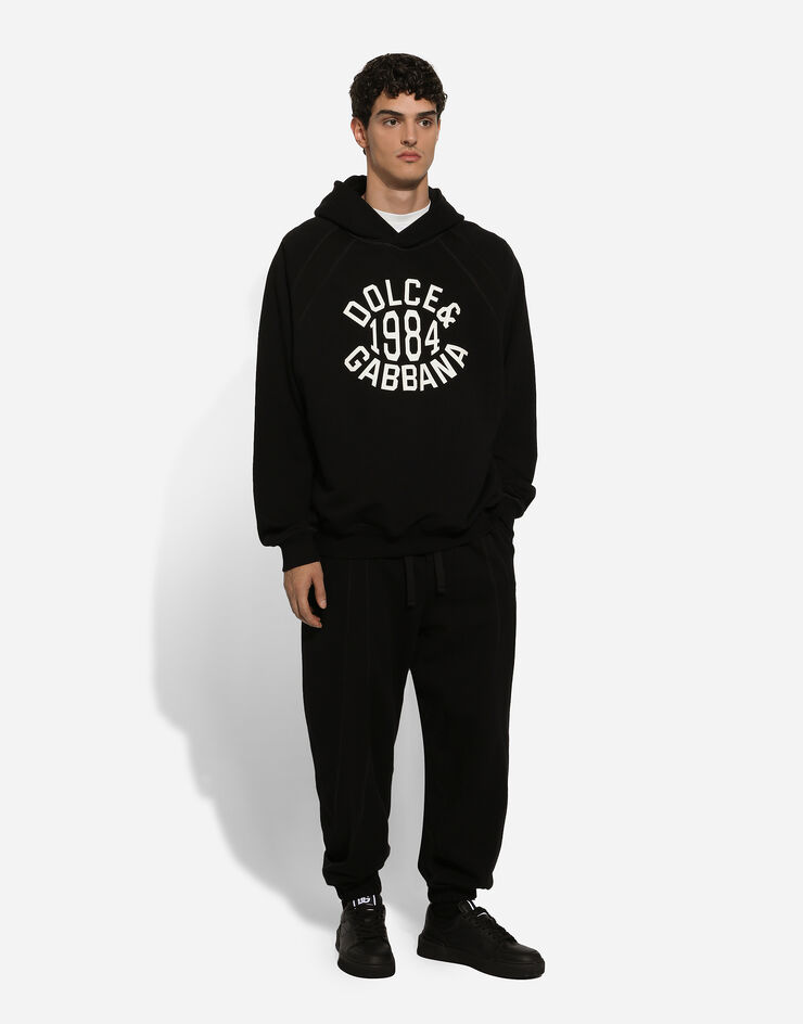 Dolce & Gabbana Hoodie with Dolce&Gabbana print Black G9ASSTG7NTM