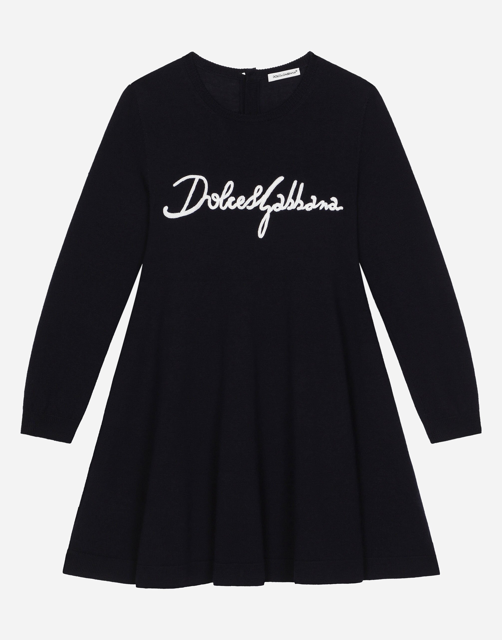 ${brand} Knit dress with Dolce&Gabbana logo ${colorDescription} ${masterID}
