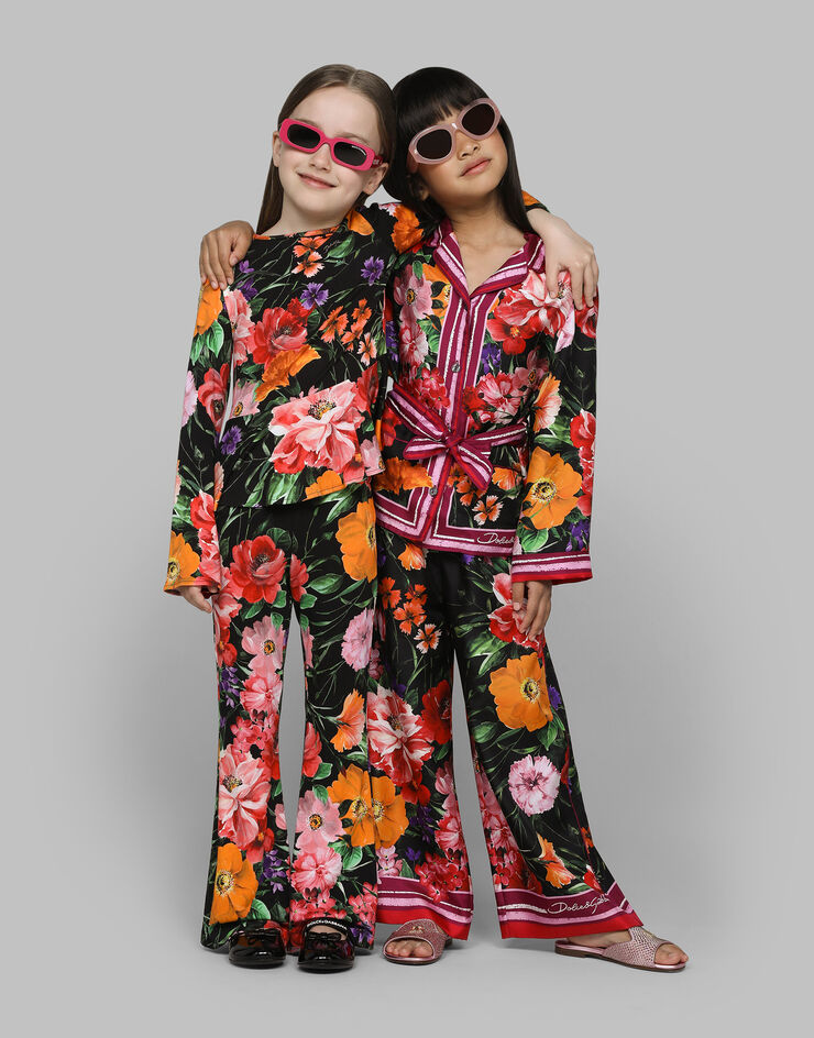 Dolce & Gabbana ローズプリント ジャージー パンツ  Print L5JPD8FSG89