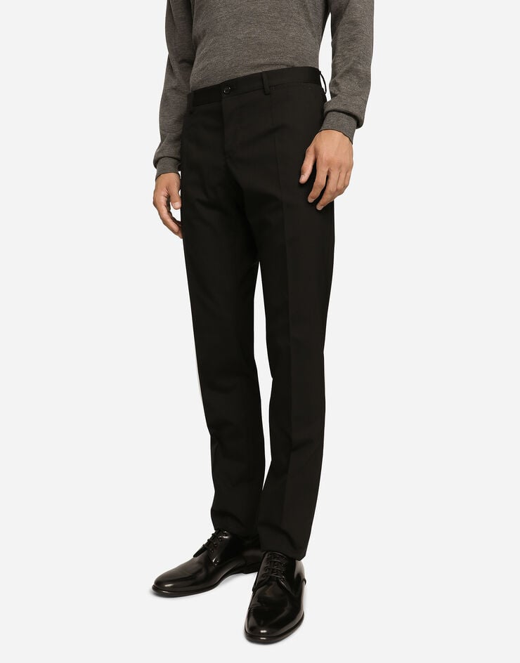 Dolce & Gabbana Double-breasted stretch wool Martini-fit suit Black GK7SMTGF874