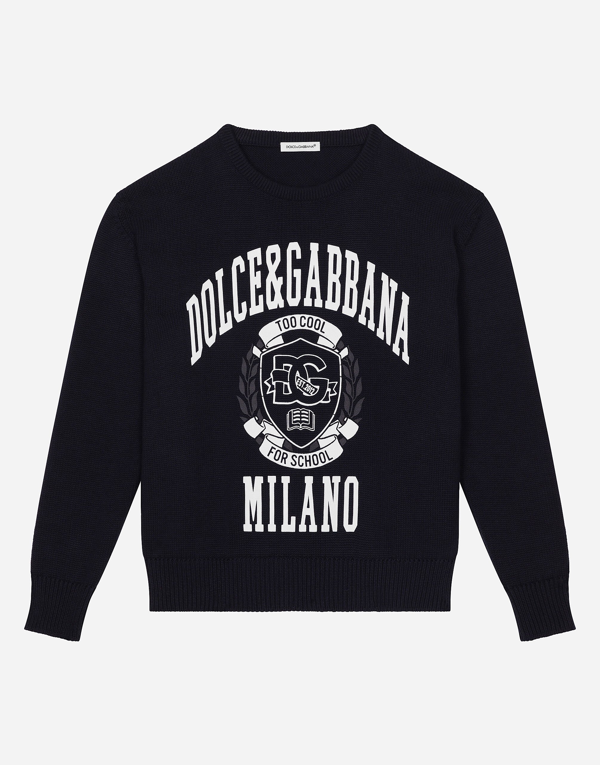 ${brand} Pullover aus Baumwolle mit Dolce&Gabbana-Logo ${colorDescription} ${masterID}