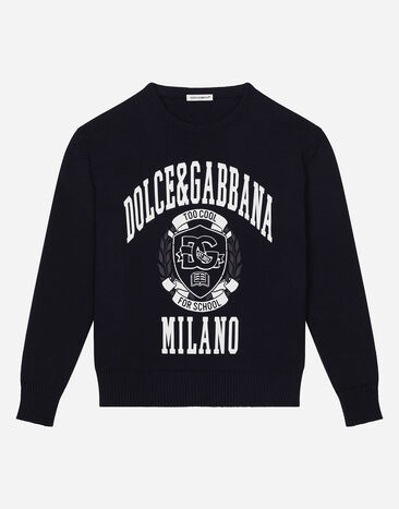 ${brand} Cotton pullover with Dolce&Gabbana logo ${colorDescription} ${masterID}