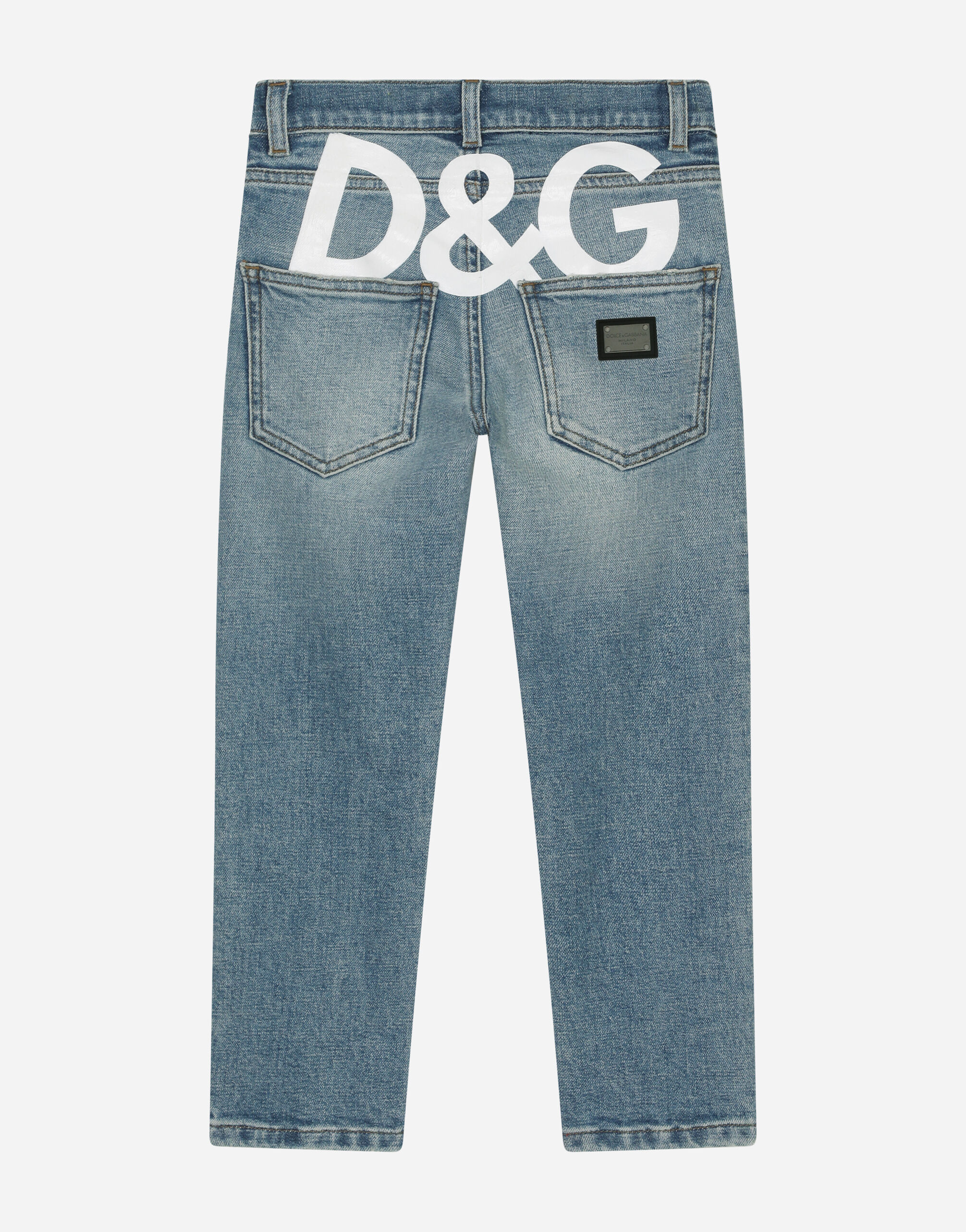 マルチカラーのボーイズ 5-pocket treated stretch denim jeans with 