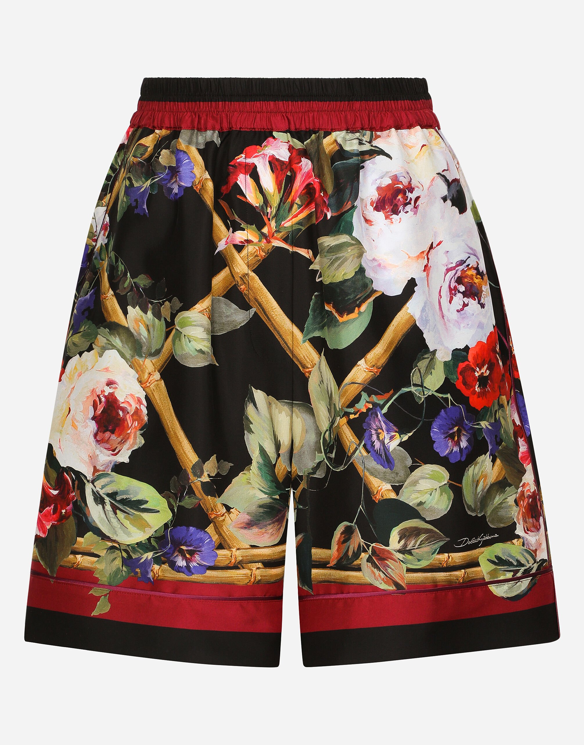 Dolce & Gabbana Пижамные шорты из твила с принтом розария принт F6FAITFSTBJ