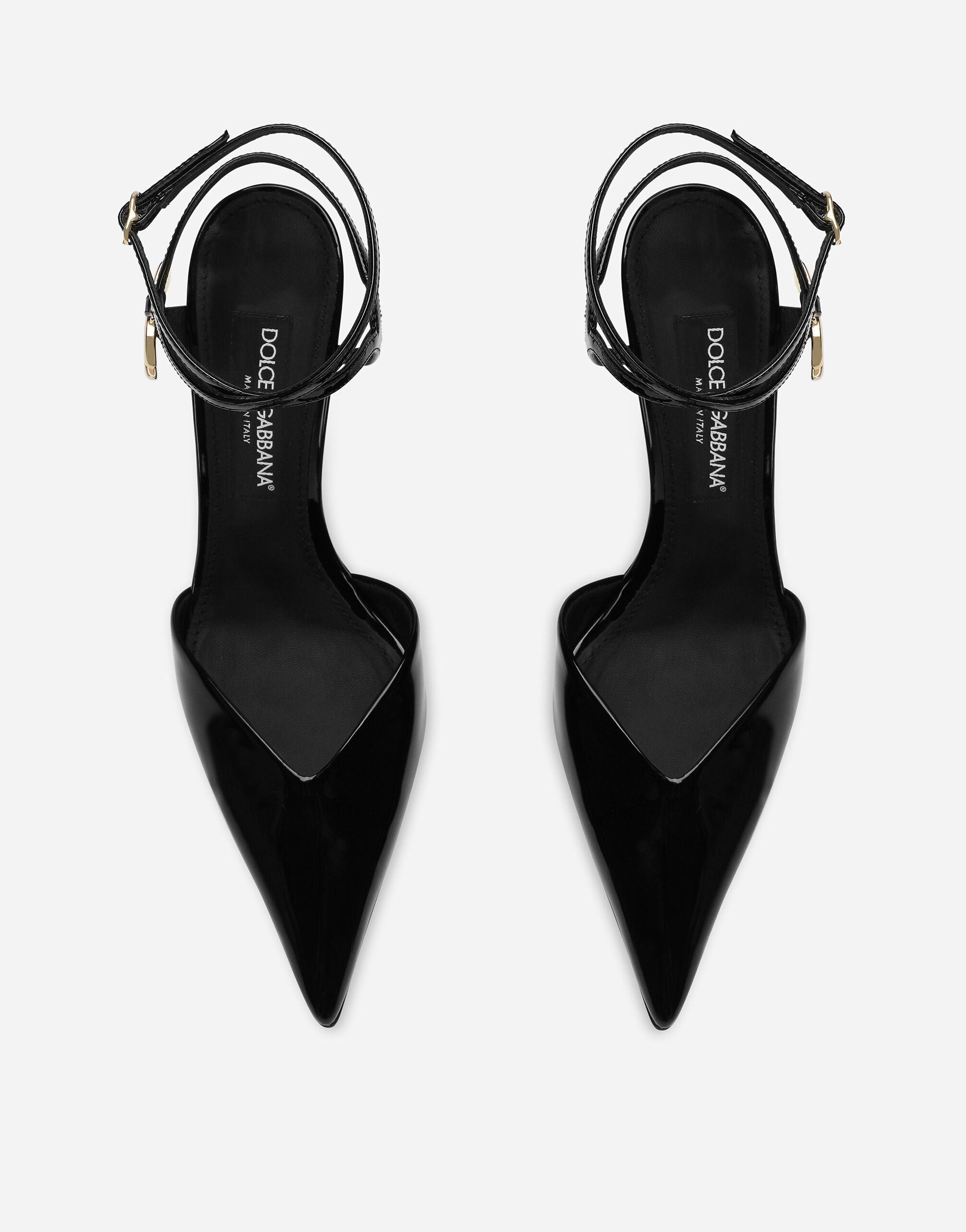 Patent leather slingbacks