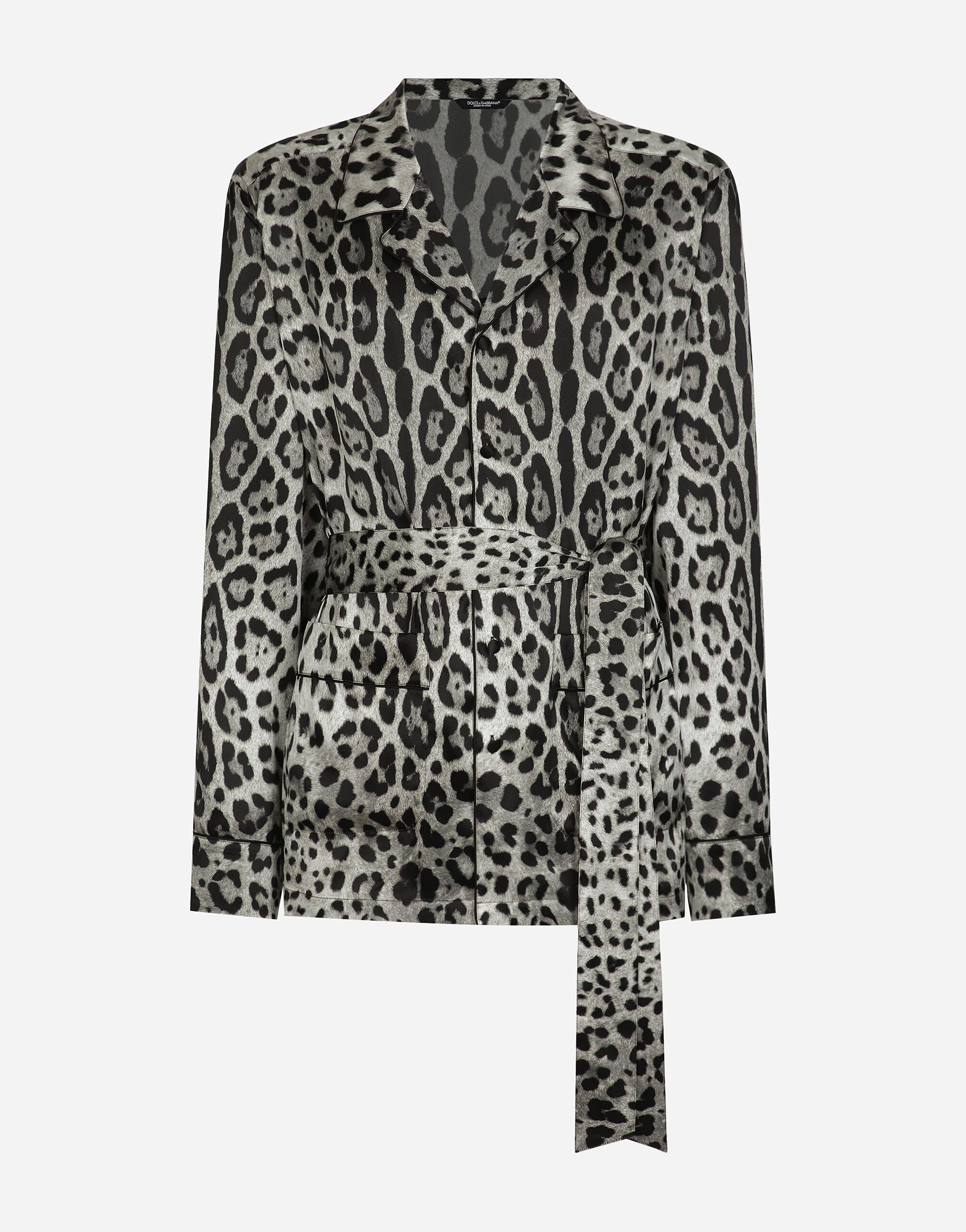 ${brand} Leopard-print satin robe ${colorDescription} ${masterID}