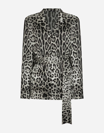 Dolce & Gabbana Leopard-print satin robe Print G2UI3TIS1WT