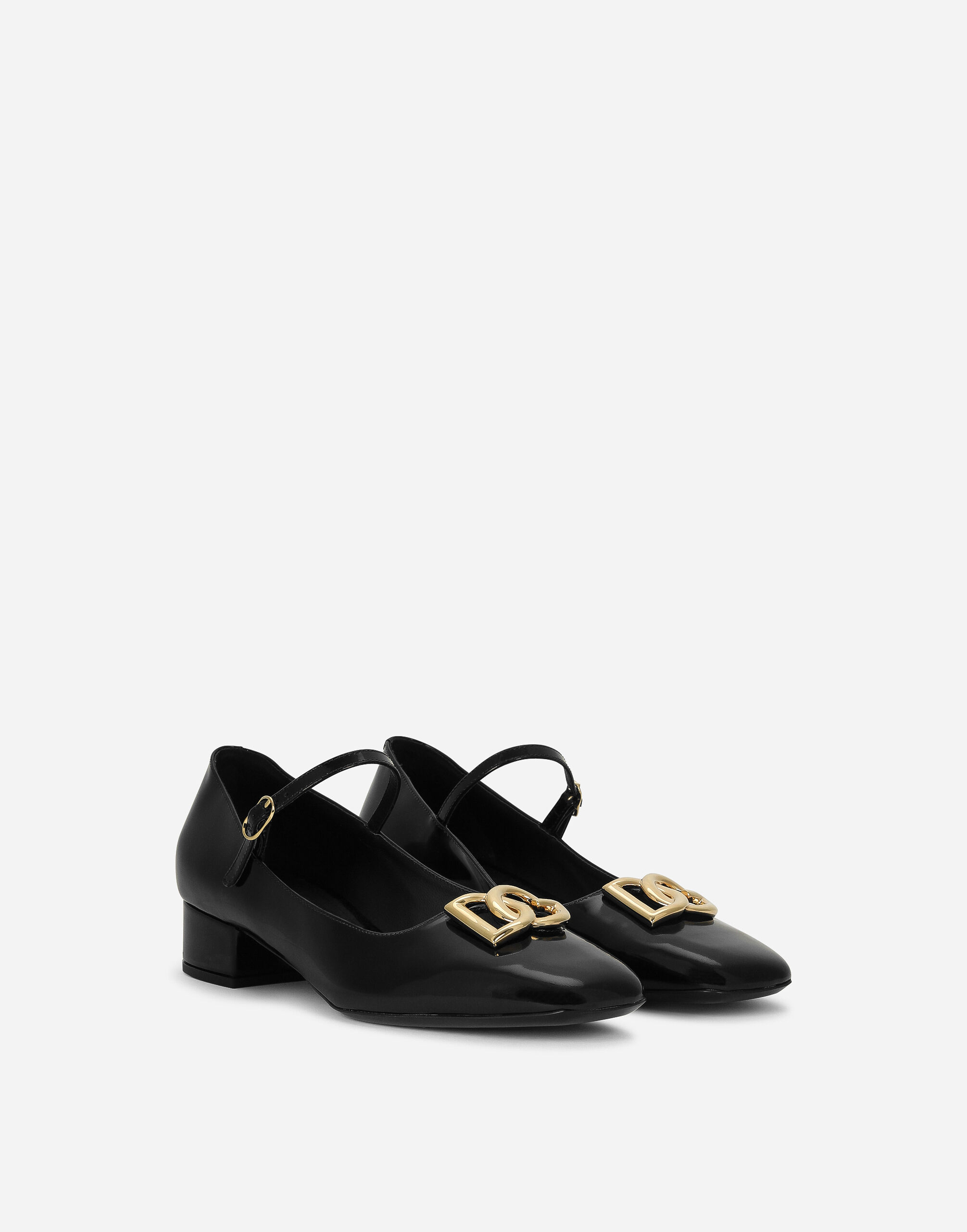 ブラックのウィメンズ Polished calfskin Mary Janes | Dolceu0026Gabbana®