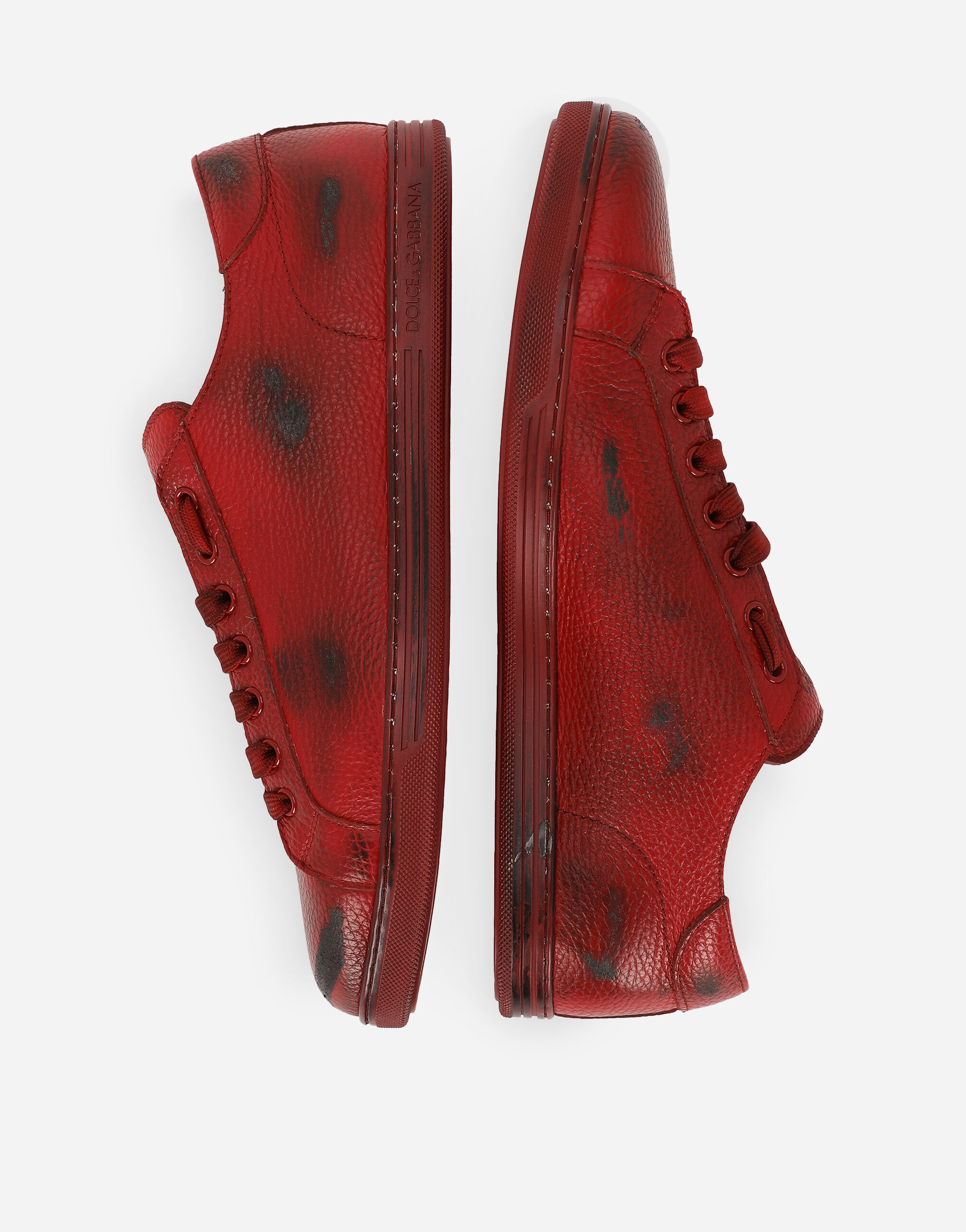 Saint Tropez deerskin sneakers in Red for | Dolce&Gabbana® US