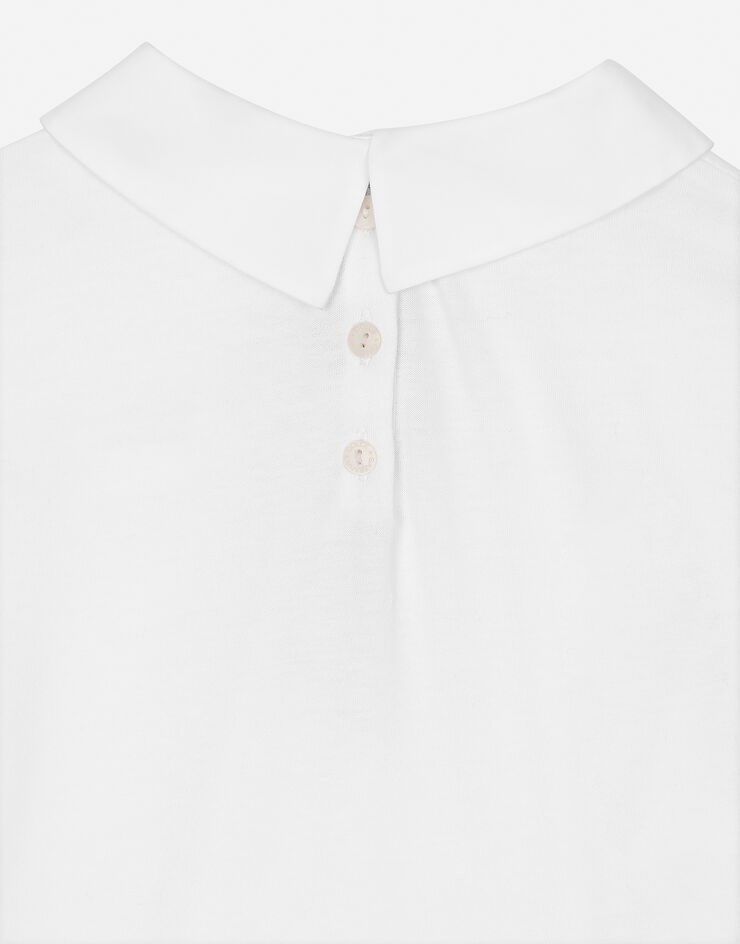 Dolce & Gabbana Camiseta de punto con logotipo Dolce&Gabbana Blanco L5JTNNG7NNV