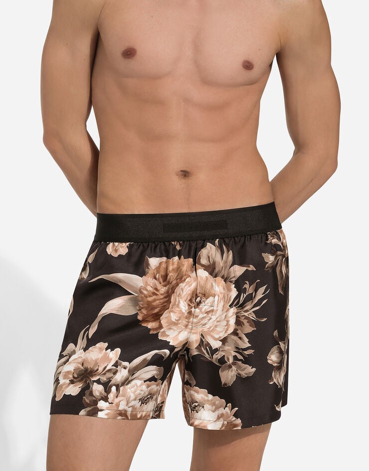 Dolce & Gabbana Shorts in seta stampa fiori Stampa M4F05TIS1UJ