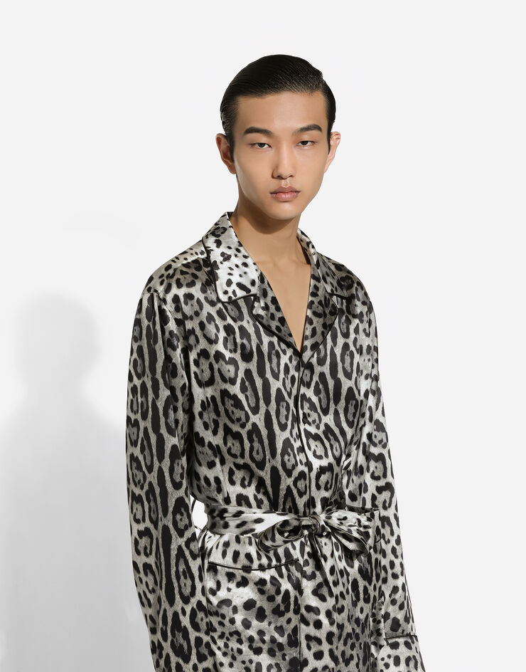 Dolce & Gabbana Leopard-print satin robe Print G2UI3TIS1WT