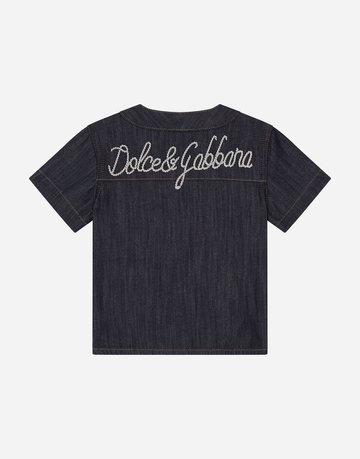 Dolce & Gabbana Джинсовая рубашка с логотипом Dolce&Gabbana разноцветный L14S15LDC59