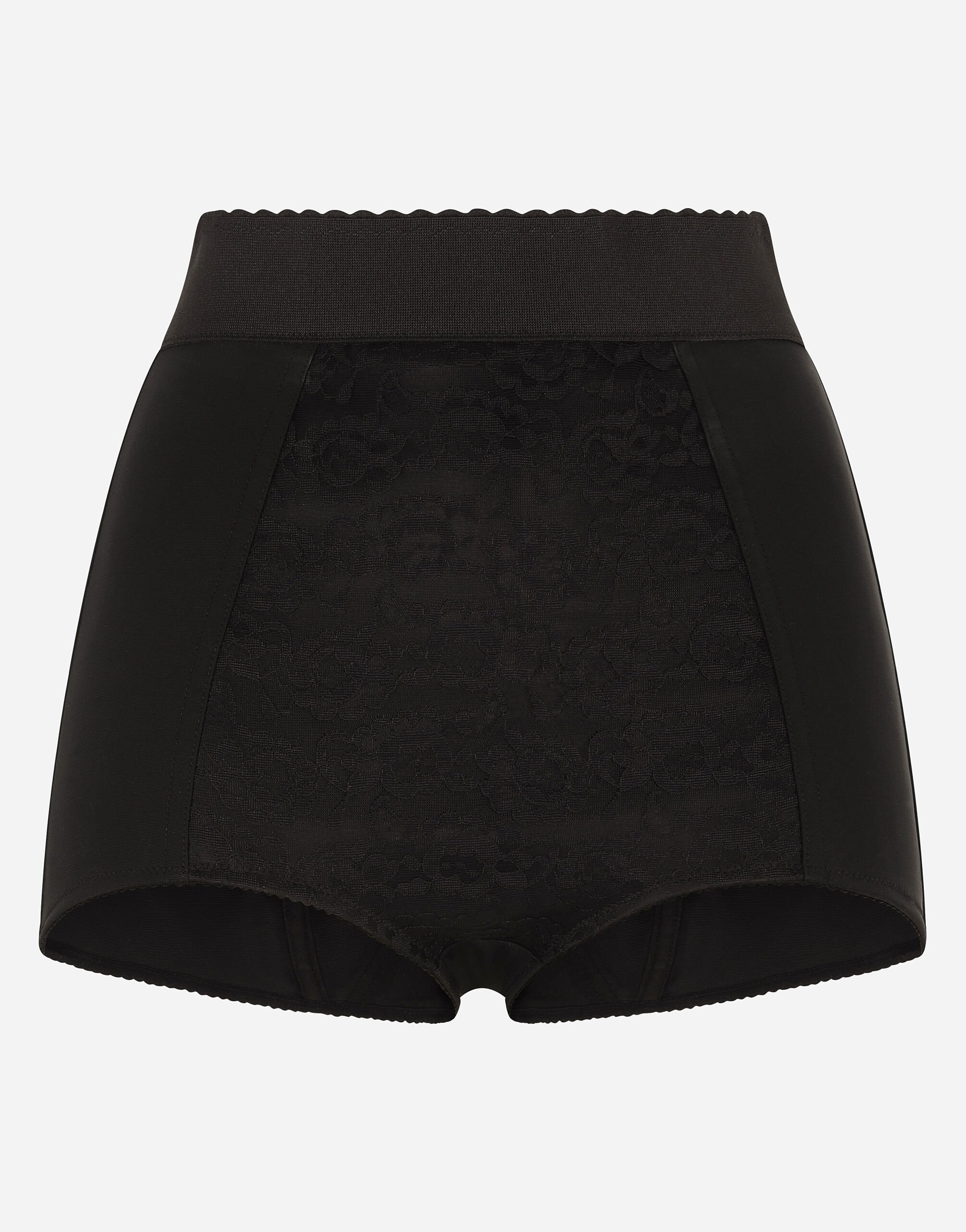 ${brand} High-waisted shaper panties in jacquard and satin ${colorDescription} ${masterID}