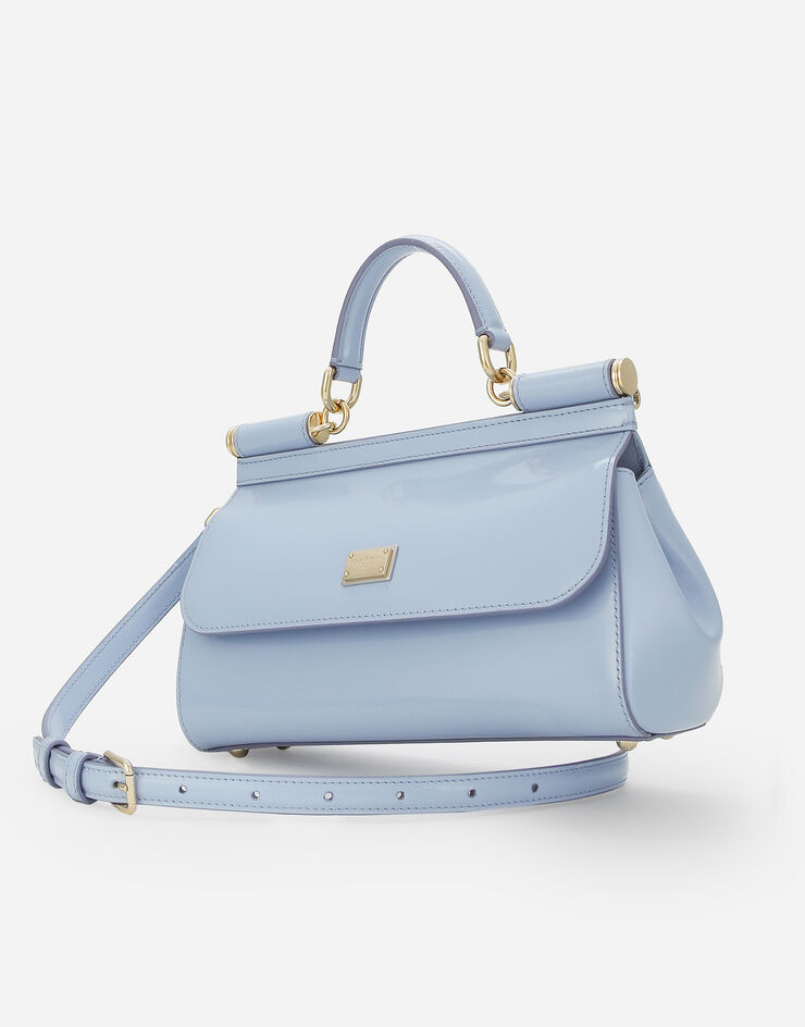 Dolce & Gabbana Sac à main Sicily moyen format allongé Bleu Clair BB7652A1037