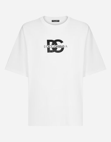 Dolce & Gabbana Short-sleeved T-shirt with DG logo print Multicolor G5LY0DG8LA5