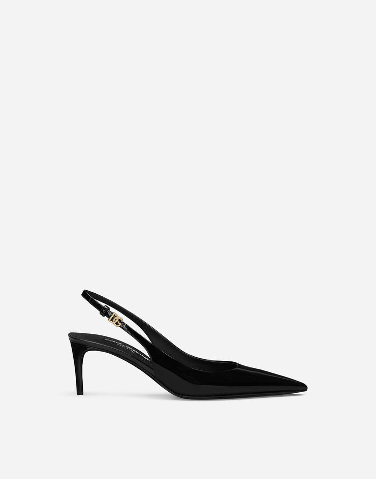 Patent leather slingbacks in Black for Women | Dolce&Gabbana®