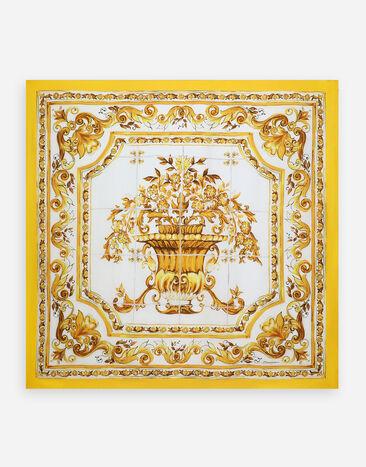 Dolce & Gabbana Large majolica-print silk twill scarf (140x140) Print FS209AGDAO3